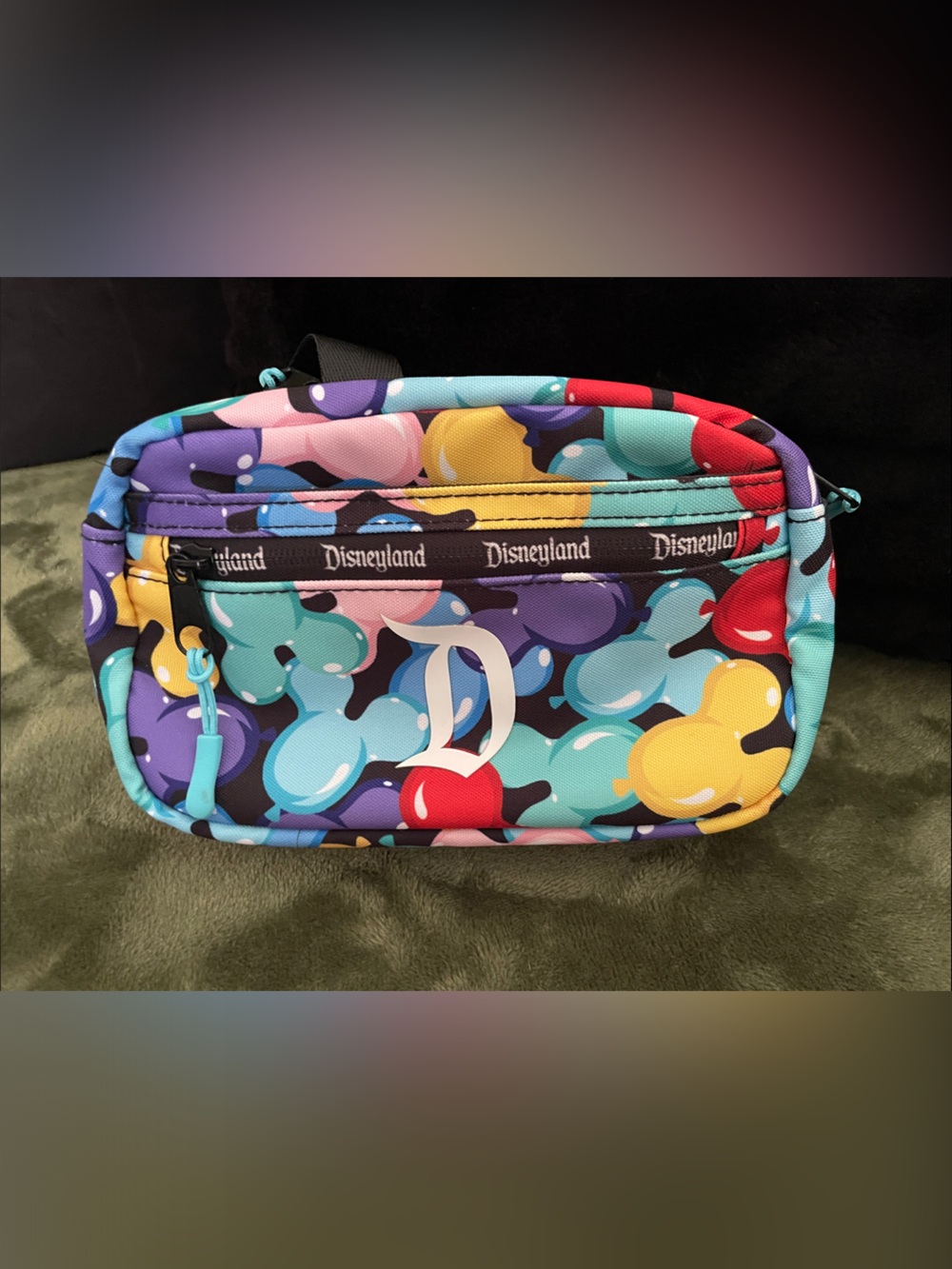 Disney Parks Multicolor Balloon Print Crossbody Pouch